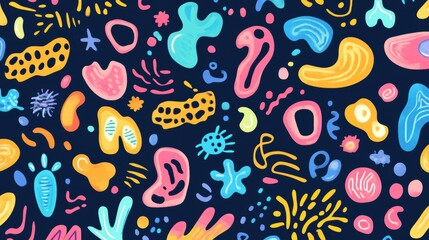 Abstract Colorful Shapes Pattern Design