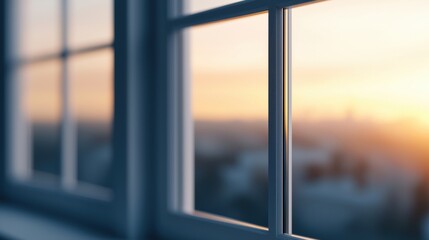 Fototapeta premium Soft morning light through a window at sunrise