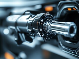 Precision engineering action industrial machinery technical environment close-up