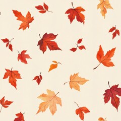 Fototapeta premium Vibrant Autumn Leaves Swirling in a Lovely Natural Pattern