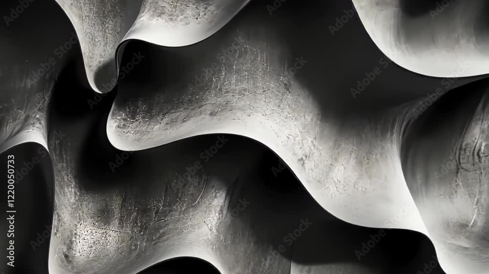 Poster abstract textures create a mesmerizing interplay of light and shadow in a minimalist black and white