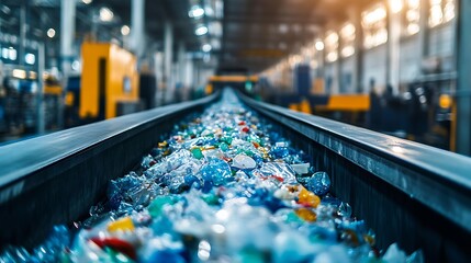 Indoor environment overview of recycling waste management facility