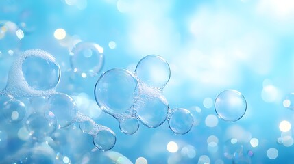 Bubbles rising in aqua water underwater scene soothing atmosphere