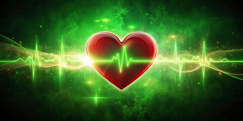 Double Exposure Love Symbol with Pulsating Heart Animation on Green Screen for Looping Footage