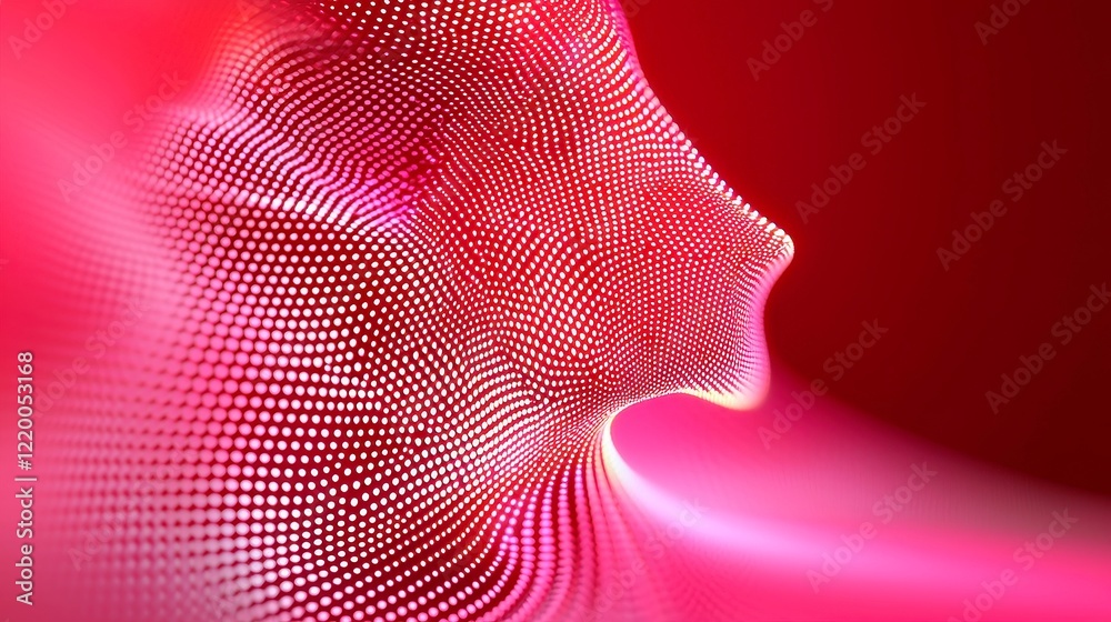 Poster abstract connectivity design with gradient lines, intricate wave patterns symbolizing global network
