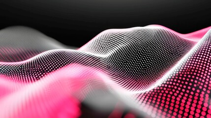 Abstract gradient line connecting intricate wave patterns, representing international social networks and big data connectivity in technology, emphasizing a modern digital landscape.