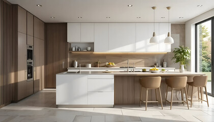   modern  Kitchen   design  interior background