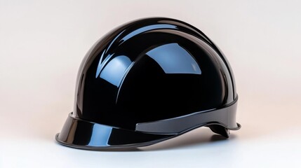 Black Helmet on White Background. Generative AI