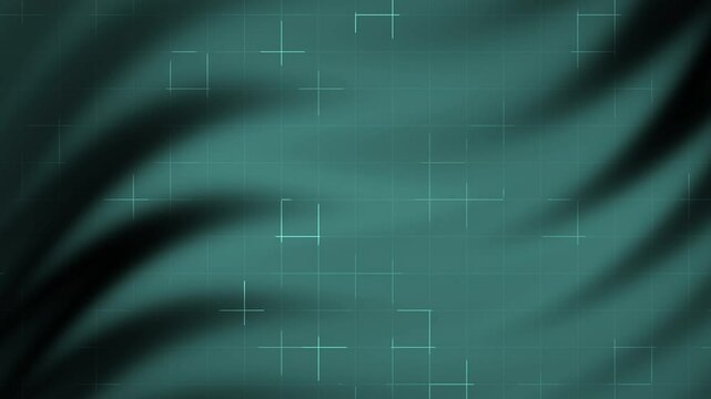 Dark shadows create a dramatic effect on teal fabric grid, ideal for mysterious or hauntingthemed visual projects like banners or backgrounds.
