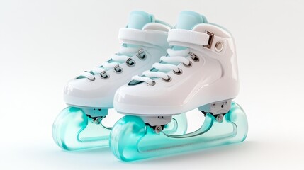Ice Skates on white background. Generative AI