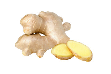 ginger root isolated on white background