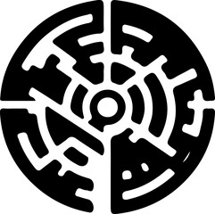 vector illustration silhouette modern logo icon design abstract technology symbol for gamer company.eps