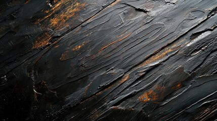 Culinary Scene on Black Wood, a top view of a rustic wooden surface, ideal for showcasing culinary creations, offers ample space for personalized text or branding.