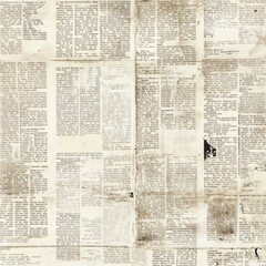Obraz premium Vintage Newspaper Page with Text News Articles and Editorial Content