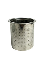 Stainless steel filter tea isolated on white background