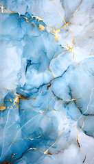 Fototapeta premium Close up of blue and white marble