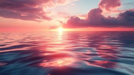 Obraz premium Gentle water ripples, pastel sky on calming background. Banners, eco friendly ads, spa and beauty promotions.