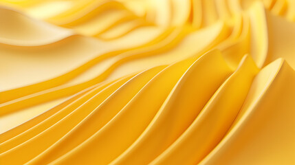 Obraz premium A close-up of flowing yellow fabric, showcasing smooth curves and textures.