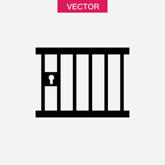 Jail, prison icon.vector flat black simple trendy style illustration for web and app..eps