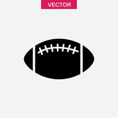 American football ball icon.vector flat black simple trendy style illustration for web and app..eps