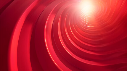 Abstract red spiral with light effect, creating a dynamic and immersive visual experience.