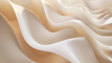 Obraz premium Soft, flowing abstract design with gentle waves and gradients in neutral tones.