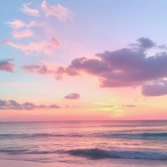 Fototapeta premium Captivating Sunset Over Tranquil Ocean Horizon