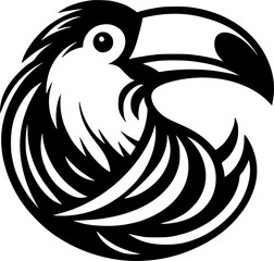 toucan bird logo vector art, tukan bird isolated on white © Koko
