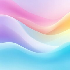 Fototapeta premium Vibrant Fluid Waves of Pastel Rainbow Colors in Soothing Gradient Design