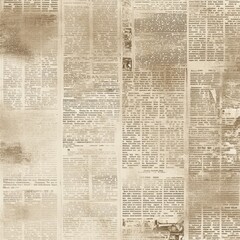 Obraz premium Vintage Newspaper Texture with Grunge Newsprint Pages and Text