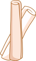 Pair of Roll Paper Cute Stuff Illustration
