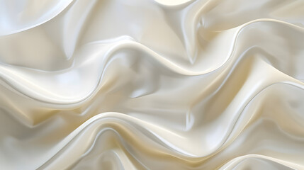 Obraz premium A close-up of smooth, flowing fabric with a glossy sheen and gentle folds.