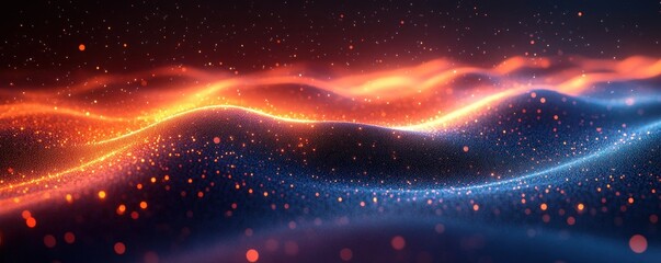 Obraz premium Futuristic Digital Background for Tech Processes, Artificial Intelligence, Data Transfer, Neural Networks, Multimedia Presentations, Cyberpunk Aesthetics