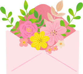 card with flowers