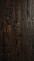 Obraz premium A dark, moody wooden texture with deep walnut tones, paired with natural imperfections and a rough, unfinished look.