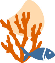 Abstract Organic Shape with Matisse Style. Vector Illustration