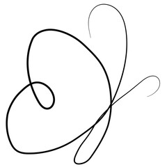 Monoline Butterfly Decoration