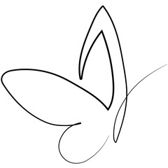 Fototapeta premium Monoline Butterfly Decoration