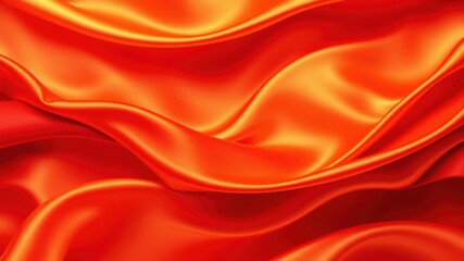 A close-up of smooth, flowing red silk fabric, showcasing vibrant color and texture, creating a rich and luxurious appearance.