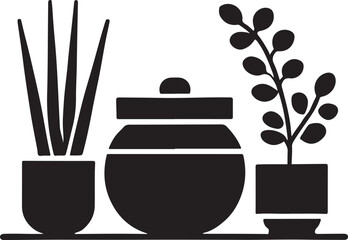 isolated sprouting plant inside glass pot icon Vector, plant inside glass pot Silhouette,plant inside glass pot icon set, black sprouting plant inside glass pot symbol for 