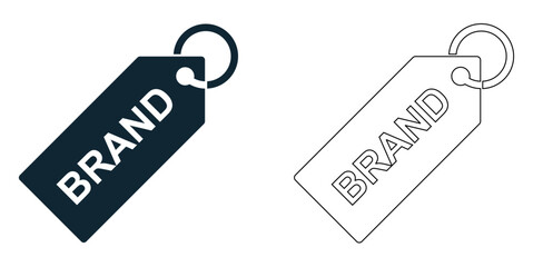 brand tag icon vector, for e-commerce, retail, marketing, branding, or promotional design