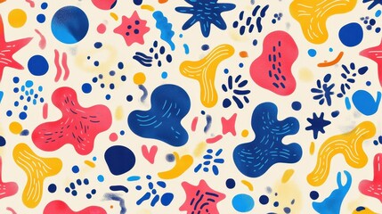 Abstract Colorful Shapes Pattern Design