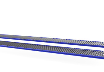 Conveyor roller, online factory belt for delivery, 3D Rendering.