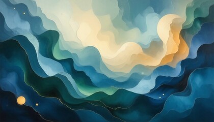 Abstract Flowing Colors Background with Soothing Patterns