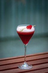 cocktail with rasberry