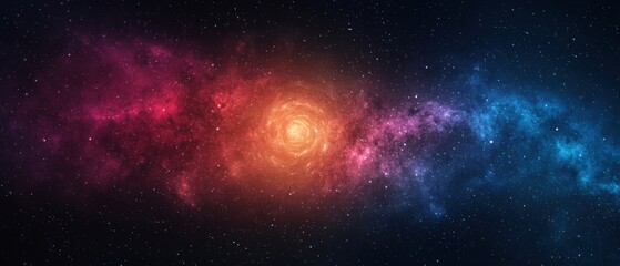 Obraz premium Stunning Cosmic Swirl of Colorful Nebula in Outer Space