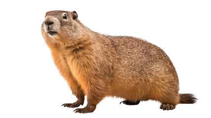 Adorable Groundhog on a transparent background 
