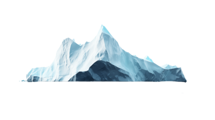 Majestic Iceberg on a transparent background 