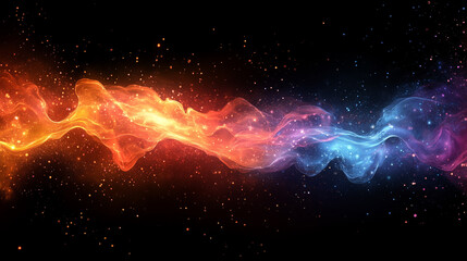 Fototapeta premium Abstract Cosmic Energy Waves with Vibrant Colors