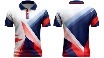 Abstract Geometric Design Polo Shirt Mockup 